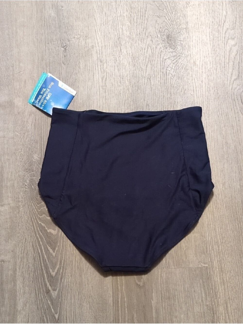 Coolibar Ocean Sculpt High Rise Bottoms Navy Aqua Size Large - Picture 7 of 7